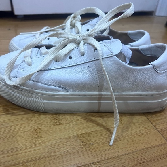 Soludos White Ibiza Platform Sneakers Size 8 - Picture 2 of 6